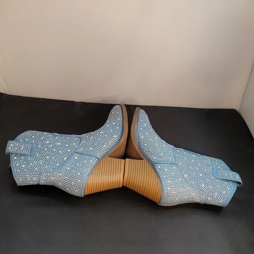 BRAND NEW FOREVER RIVER RHINESTONE WESTERN BOOTIES - Picture 11 of 15